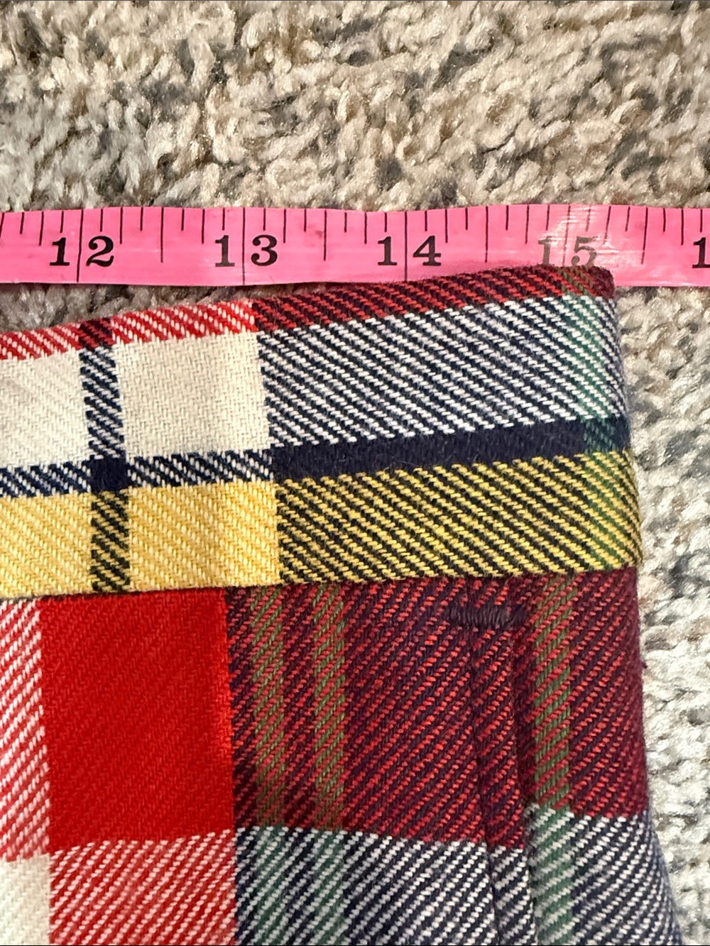 Vintage Spotwood Red Tartan Plaid Wool Pants see measurements no size tag - Picture 8 of 11